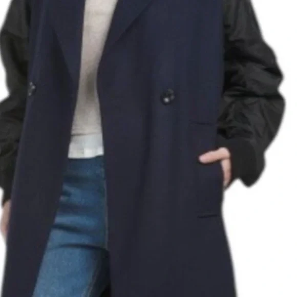 Karl Lagerfeld Black Trench Coat - Picture 1 of 5